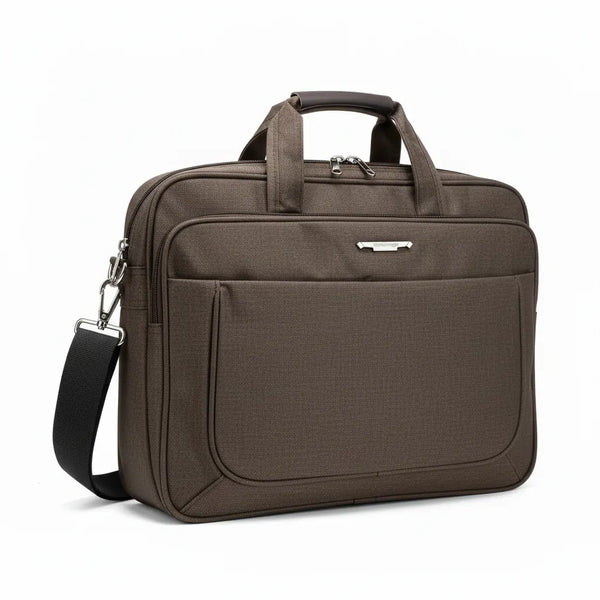 Borsa Porta PC 15.6 Pollici in Tessuto Cartella Lavoro Uomo con Tracolla Antiscivolo Messenger Ufficio, Università e Viaggio - Porta Laptop Impermeabile e Robusta