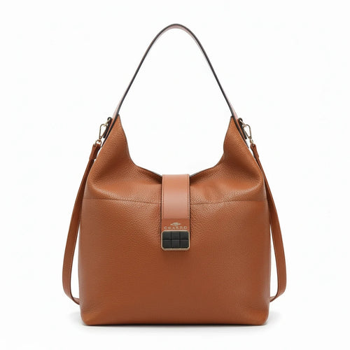 CHARRO - Borsa sacco a spalla grande vintage cinghia tracolla casual simil pelle mono manico
