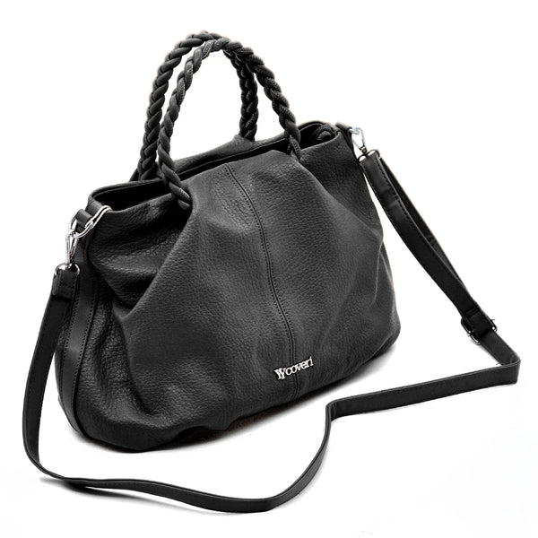 Borsa Bauletto YYCoveri Donna Manici Intrecciati in simil Pelle Elegante con Tracolla