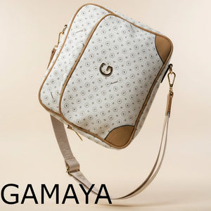 Borsa firmata GAMAYA zip cerniere logata tracolla donna logo zip tracolla fantasia multi tasche