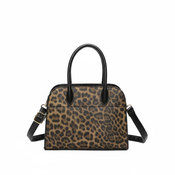 Borsa firmata COCONUDA tote borsetta rigida simil pelle fantasia animalier TRACOLLA