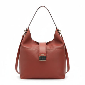 CHARRO - Borsa sacco a spalla grande vintage cinghia tracolla casual simil pelle mono manico