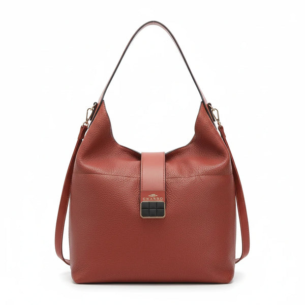 CHARRO - Borsa sacco a spalla grande vintage cinghia tracolla casual simil pelle mono manico