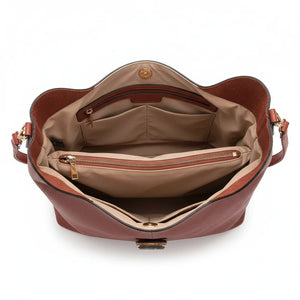 CHARRO - Borsa sacco a spalla grande vintage cinghia tracolla casual simil pelle mono manico