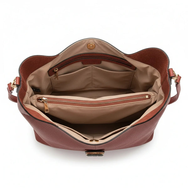 CHARRO - Borsa sacco a spalla grande vintage cinghia tracolla casual simil pelle mono manico