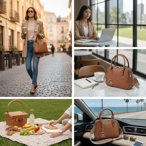 La Vastedda - Borsa a bauletto  firmata GYOIAMEA a mano tracolla casual simil pelle martellata venata