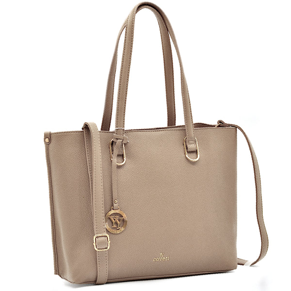 YY COVERI Borsa shopping firmata spalla e tracolla
