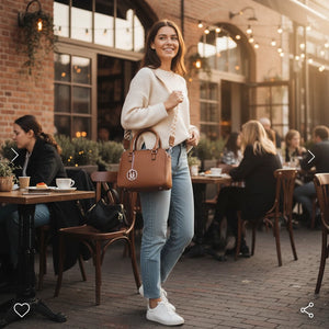 La Vastedda - Borsa a bauletto  firmata GYOIAMEA a mano tracolla casual simil pelle martellata venata