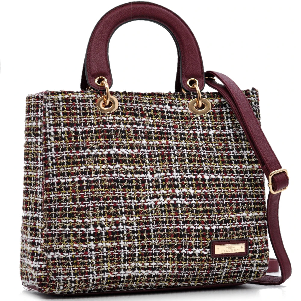 Borsa CHARRO in tessuto TWEED bouclé raffinato