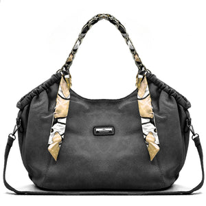 Borsa + omaggio foulard  firmata CHARRO donna spalla manici a catena e tracolla simil pelle