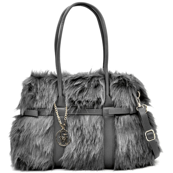 A Bedda - Borsa firmata Gyoiamea in eco pelliccia morbida teddy pelo