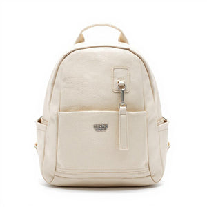 Zaino in eco Pelle Coveri World - Elegante e Resistente, Donna , Zaino Casual con Tasca Frontale con Zip e Tasche Laterali, Perfetto per Uso Quotidiano e Lavoro