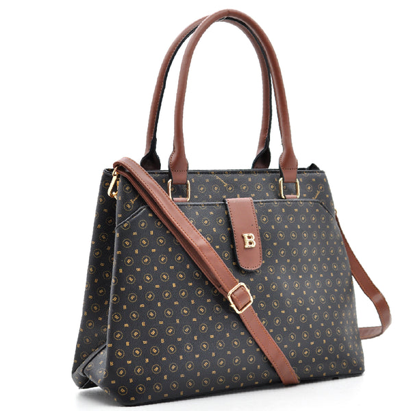 Borsa bauletto tote capiente spalla multicolore fantasia briciole logo nuova simil pelle