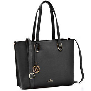 YY COVERI Borsa shopping firmata spalla e tracolla