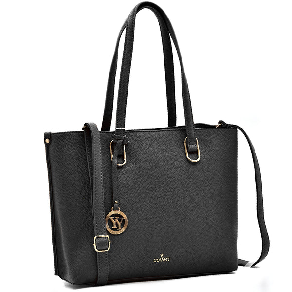 YY COVERI Borsa shopping firmata spalla e tracolla