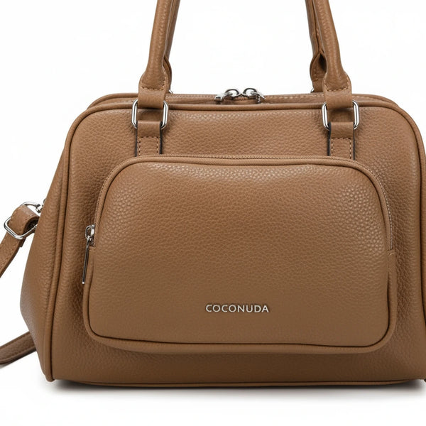 Borsa Bauletto apertura clutch firmata COCONUDA Colletion spalla donna tracolla simil pelle multi tasche clucht