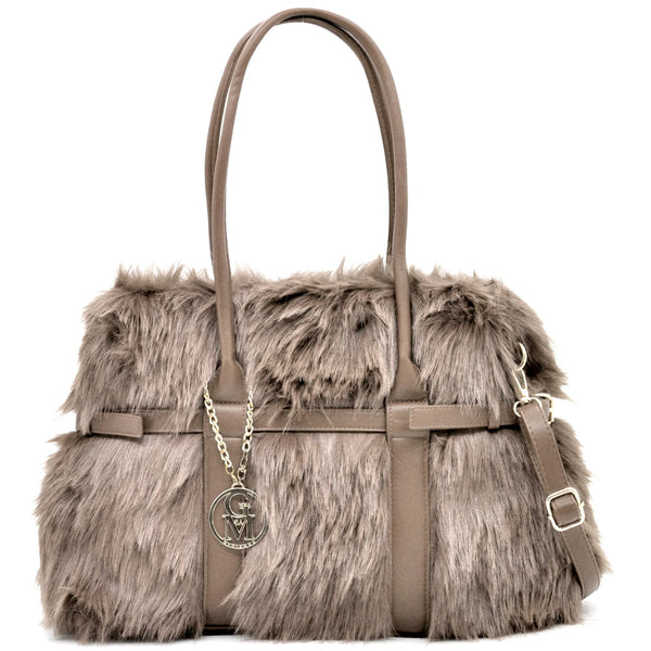 A Bedda - Borsa firmata Gyoiamea in eco pelliccia morbida teddy pelo