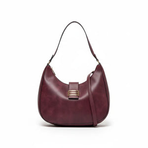 CHARRO - Borsa spalla mezzaluna + borsetta OMAGGIO simil pelle hobo capiente monomanico