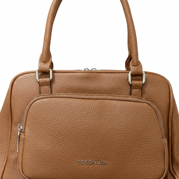 Borsa bauletto firmata COCONUDA a tracolla elegante casual simil pelle martellata