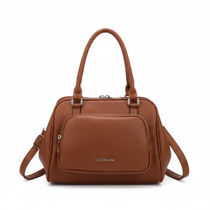Borsa Bauletto apertura clutch firmata COCONUDA Colletion spalla donna tracolla simil pelle multi tasche clucht