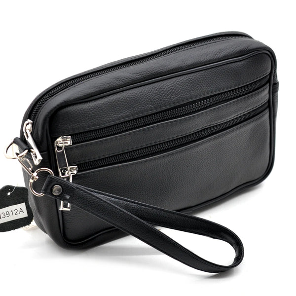 Gyoiamea - Pochette vera pelle venata uomo Pelle multitasche Pochette a Mano Da Polso