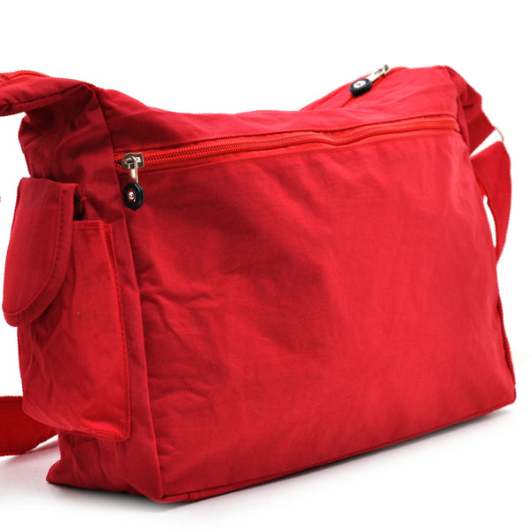 Borsa donna nuova sportiva passeggio 6 tasche nylon impermeabile tracolla postina moda platta