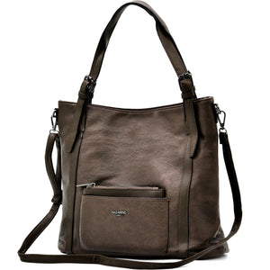 Borsa firmata Nazareno Gabirelli donna spalla shopping capiente simil pelle venata coconuda