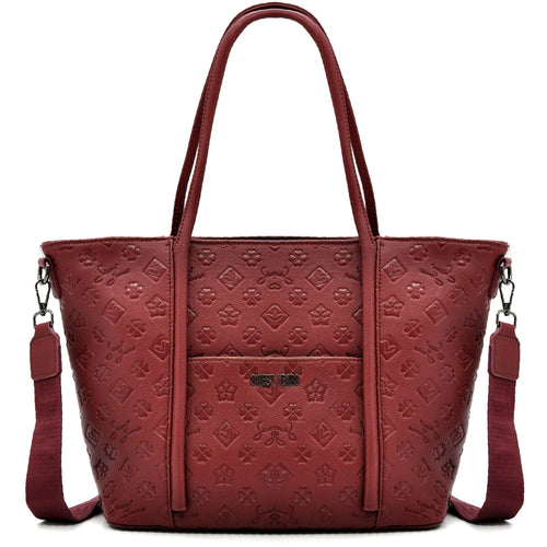 Borsa firmata SWEET YEARS in simil pelle pregiata tasche con cerniera fantasia logata originale