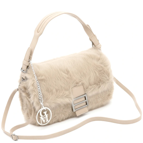 La Pola- Borsa firmata Gyoiamea in eco pelliccia morbida teddy pelo borsetta tracolla