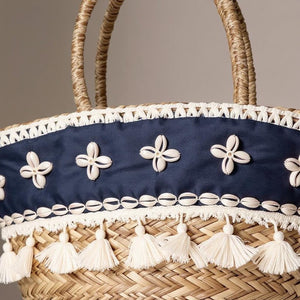 Onda – Borsa Coffa Donna in Paglia Naturale Traforata pizzo Grande Vimini Mare Spiaggia Palma Decorata