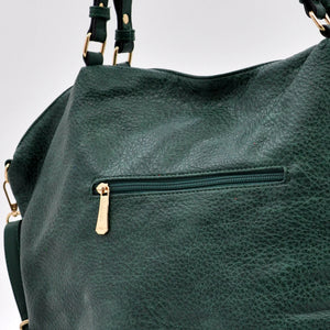 CHARRO - Borsa firmata in simil pelle ricamata trapuntata shopping capiente grande tracolla spalla