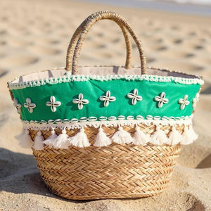 Onda – Borsa Coffa Donna in Paglia Naturale Traforata pizzo Grande Vimini Mare Spiaggia Palma Decorata