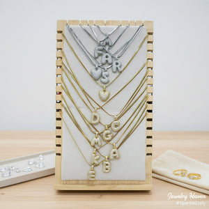 BUNDLE SET Collana a Corda "SNAKE" + 1 Ciondolo Lettera Iniziale "Balloon" con Pavé di Zirconi – Alfabeto Completo