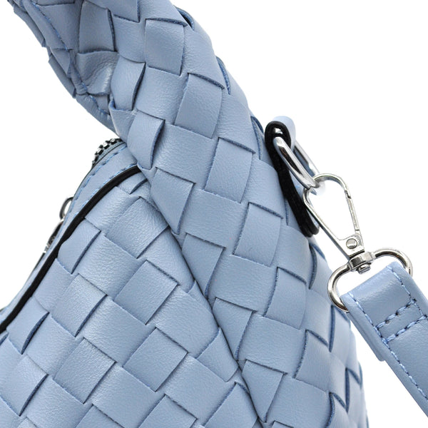 Borsetta firmata Gyoiamea "La Rosa Bag" borsa intrecciata simil pelle tracolla elegante mano