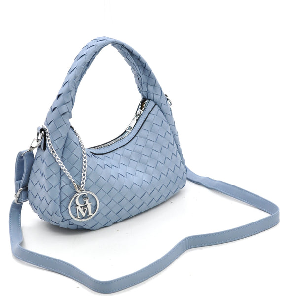 Borsetta firmata Gyoiamea "La Rosa Bag" borsa intrecciata simil pelle tracolla elegante mano