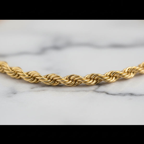 BUNDLE SET Collana a Corda "Rope Chain" + Ciondolo Lettera Iniziale "Balloon" con Pavé di Zirconi – Alfabeto Completo