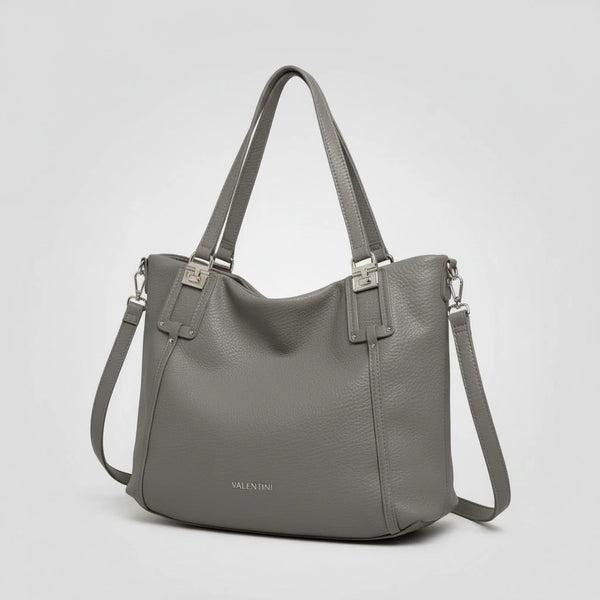 Borsa shopping a spalla grande VALENTINI tracolla casual simil pelle venata