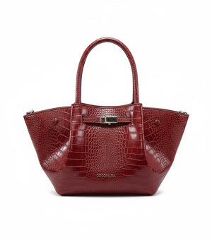 Borsa shopping firmata COCONUDA Colletion spalla donna tracolla simil pelle squamata coccodrillo pitonata