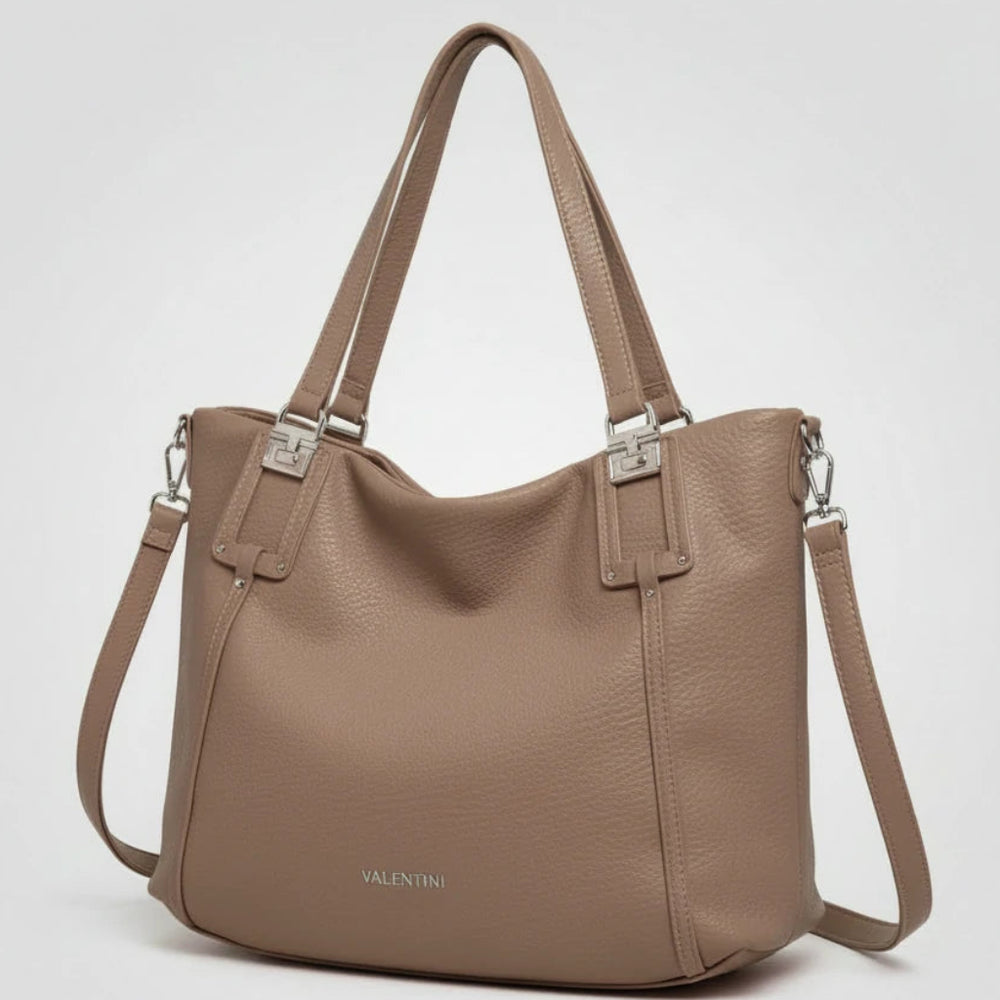 Borsa shopping a spalla grande VALENTINI tracolla casual simil pelle venata