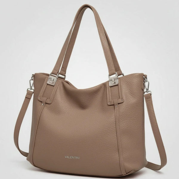 Borsa shopping a spalla grande VALENTINI tracolla casual simil pelle venata