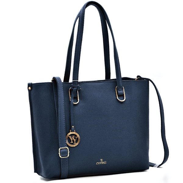 YY COVERI Borsa shopping firmata spalla e tracolla
