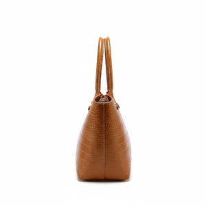 Borsa shopping firmata COCONUDA Colletion spalla donna tracolla simil pelle squamata coccodrillo pitonata