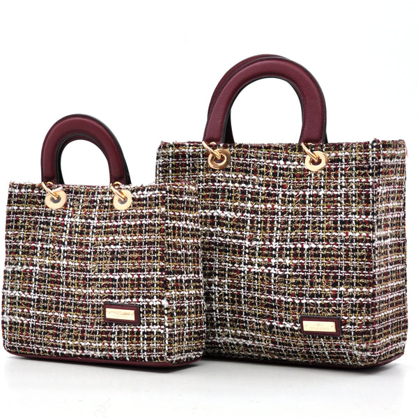 Borsa CHARRO in tessuto TWEED bouclé raffinato