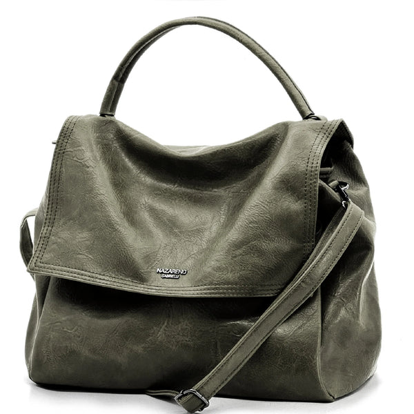 NAZARENO GABRIELLI - Borsa multitasche firmata giornaliera elegante 3 zip platta bauletto capiente
