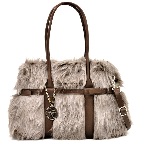 A Bedda - Borsa firmata Gyoiamea in eco pelliccia morbida teddy pelo