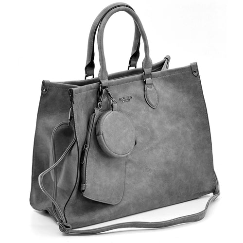 NAZZARENO GABRIELLI - Borsa shopping bauletto Coveri portamonete e pochette elegante casual capiente unica tinta nuovo