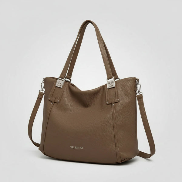 Borsa shopping a spalla grande VALENTINI tracolla casual simil pelle venata