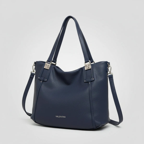 Borsa shopping a spalla grande VALENTINI tracolla casual simil pelle venata