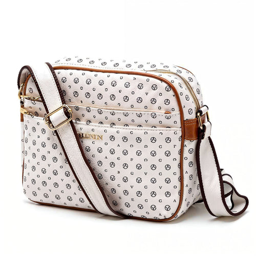 Borsa 4 cerniere firmata VALENTINI multitasche capiente donna tracolla fantasia logo grande