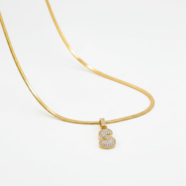 Collana a Maglia Piatta "Snake" in acciaio color oro  – Base Elegante per Ciondoli